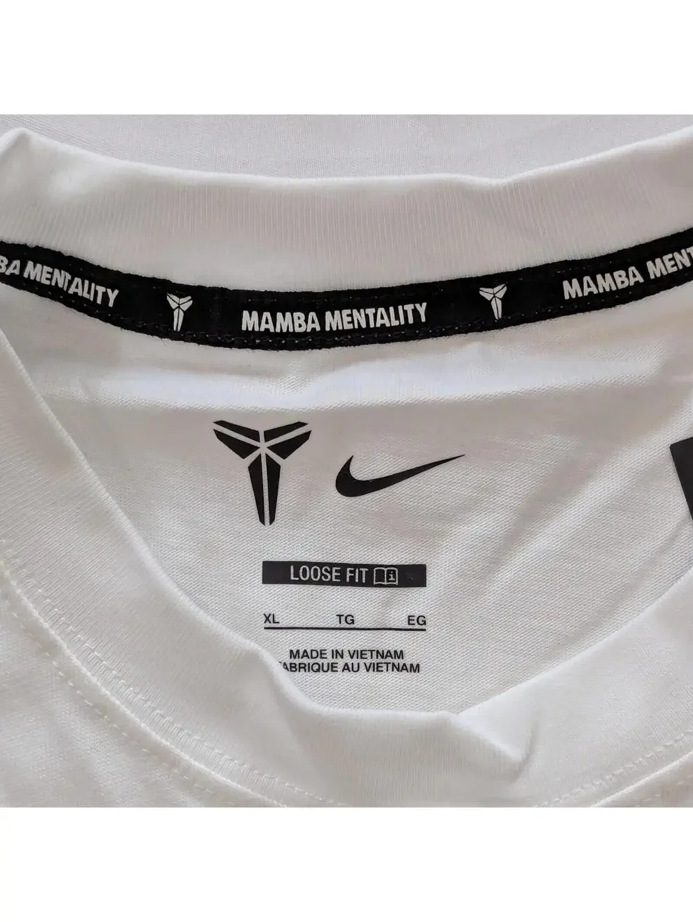 Nike Kobe Mamba Mentality Logo T-Shirt White Men's XL NWT